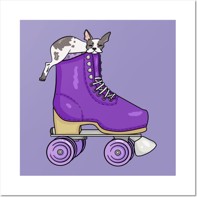 French Bulldog Rollerskate Wall Art by ApothecaryOpossum